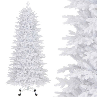 7FT Artificial Christmas Tree with 1880 PVC Branch Tips and LED Lights