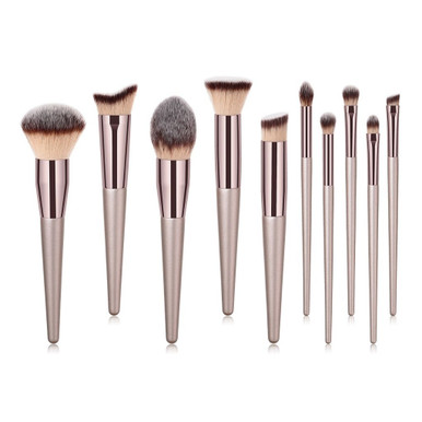 Professional Makeup Brushes, 10-Piece (1 or 2-Pack) - 10-Piece: Professional Makeup Brush Set