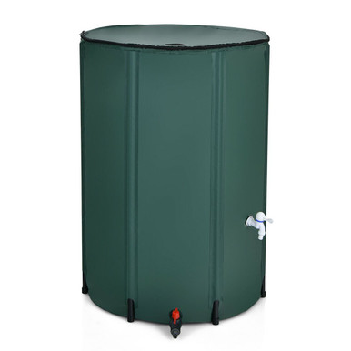 100-Gallon Collapsible Portable Rain Barrel Water Collector with Spigot