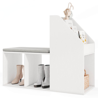Shoe Storage Bench with Storage Compartments
