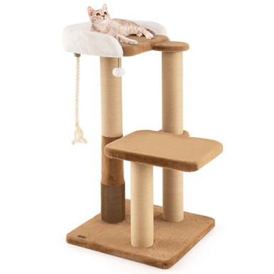 UntilGone – Multi-Level Cat Tree with Scratching Posts and Cushions