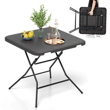 31.5" Indoor or Outdoor Square Plastic Folding Table