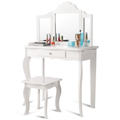 Children's Vanity Table with Stool