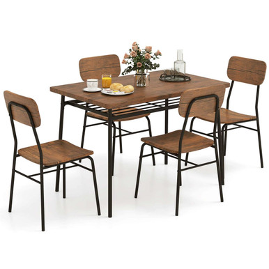 5-Piece Space-Saving Kitchen Table and Chair Set