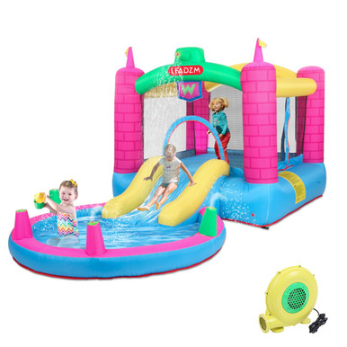 12.5' x 6.7' x 6.2' Inflatable Bounce House with 350W Air Blower-image-SKU14921744