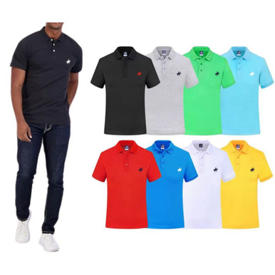 Men's 100% Cotton Pique Polo Shirt (4-Pack) - Small