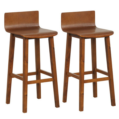 29" Mid Century Wood Bar Stools (Set of 2 or 4) - Bar Stools-2