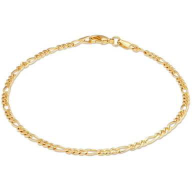 18K Gold Plated Figaro Anklet