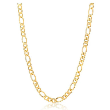 24-inch 18K Gold Plated Figaro Chain