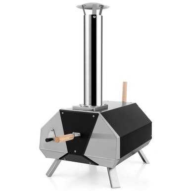 12" Outdoor Pizza Oven with Folding Legs and Removable Chimney