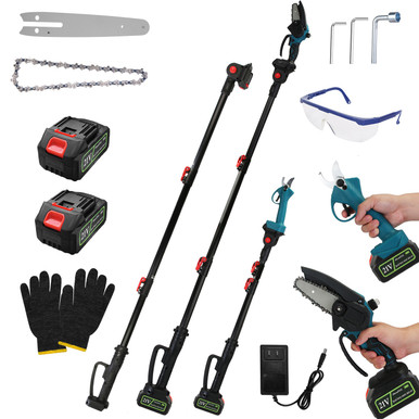 4-in-1 Extendable Pole Saw and Pruner Set