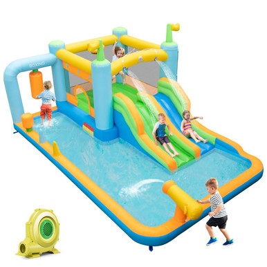 Kids Inflatable Water Slide Bounce House with Blower