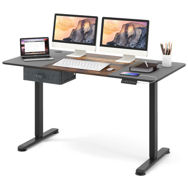55'' x 28'' Electric Standing Desk with USB Ports