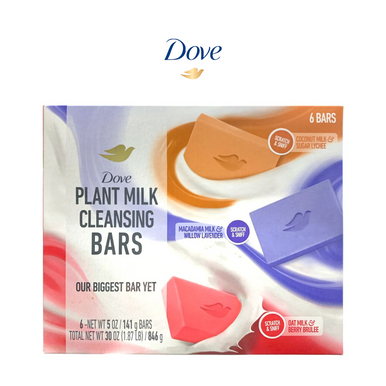 Dove Plant Milk Cleansing Bars, 5oz (6-Pack)