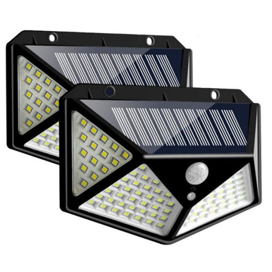 Solar Power 100-LED Outdoor Light, Motion Activated (2- or 4-Pack) - Solar Power 100-LED Outdoor Light 2PK