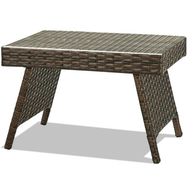 Folding Wicker Patio Coffee Table