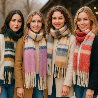 Cozy Knit Winter Scarf (2-Pack)