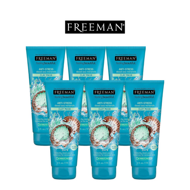 Freeman Anti-Stress Dead Sea Mineral Face Mask (6-Pack)