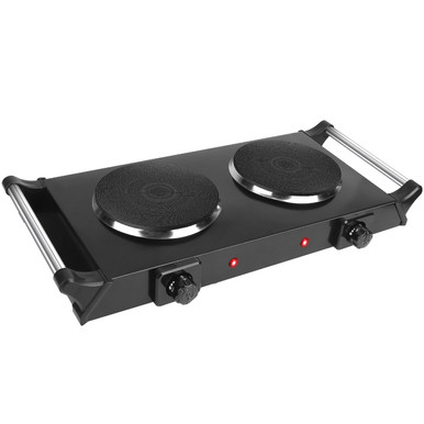 2000W Electric Dual Burner - Black-image-SKU17131369