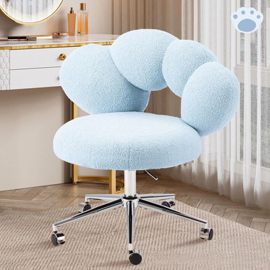 Vanity Chair with Wheels and Adjustable Height