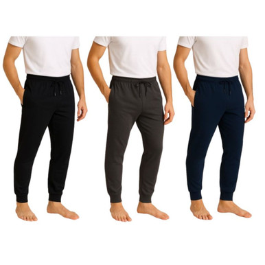 Men's Lounge Jogger Pants with Pockets (3-Pack)Product Image
