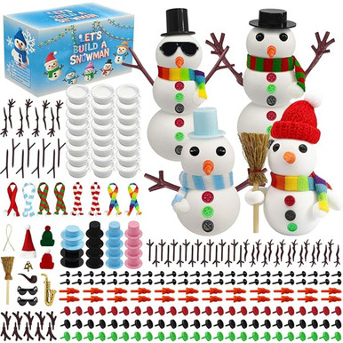 DIY Christmas Craft Clay Snowman Kit (267 Pieces)
