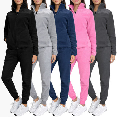 Women's Cozy Polar Fleece Sweater & Jogger Lounge Set