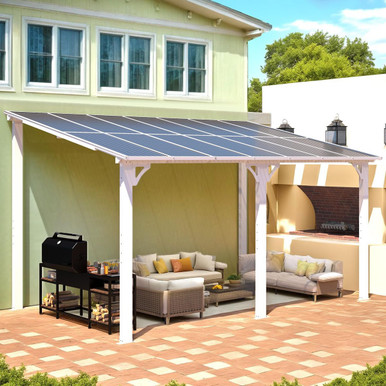 Gazebo Outdoor LeanTo Pergola for Patio  16 x 8