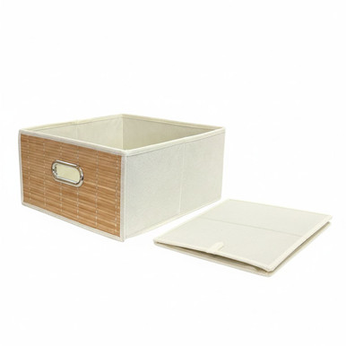 Foldable Bamboo Front Storage Bin