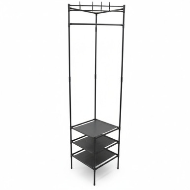 3-Tier Corner Clothing and Shoe Storage Organizer Rack
