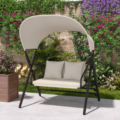 Photos - Canopy Swing Private Label Outdoor 2-Seat Porch Swing with Canopy 19052BGUG01