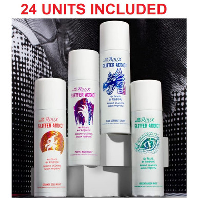 Roux Temporary Glitter Hair Spray 2oz (Pack of 24) - Green Dragon Rage-image-SKU5978980