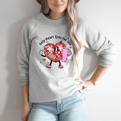 Love Mug Tee - Valentine Graphic Top - Medium / Heather Dust / Long Sleeve-image-SKU8768212