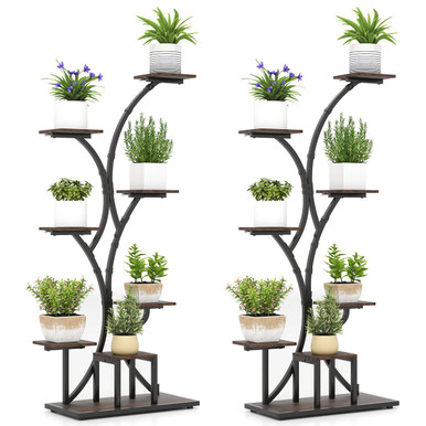 8-Tier Corner Metal Plant Shelf (1 or 2-Pack)