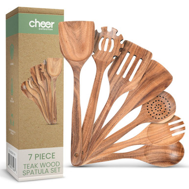 Teak Wooden Kitchen Utensils (7 Piece Set)