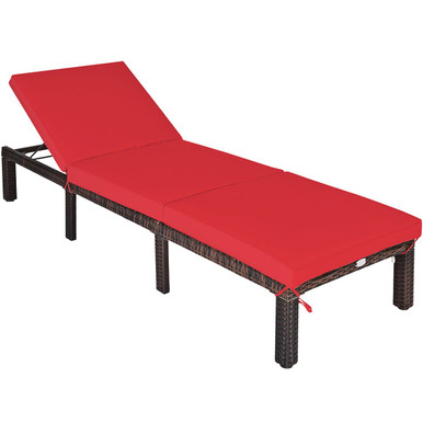 Outdoor Rattan Chaise Lounge (1- or 2-Pack)