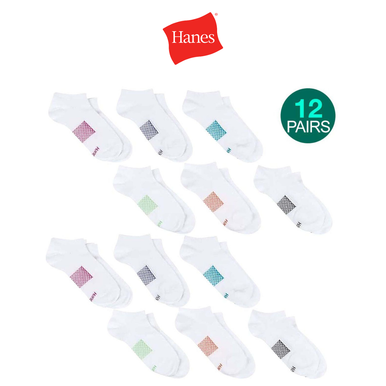 Hanes Xtemp No Show Socks (12-Pack)