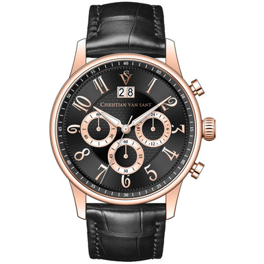 Christian Van Sant Men's Heritage Black Dial Watch