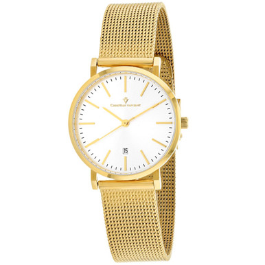 Christian Van Sant Womens Paradigm Silver Dial Watch