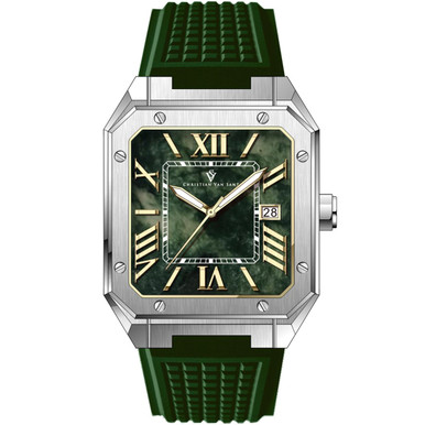 Christian Van Sant Men's Mosaic Green Dial Watch