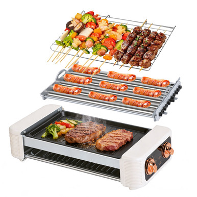 3‑in‑1 Electric Hot Dog Roller with Grill and Griddle