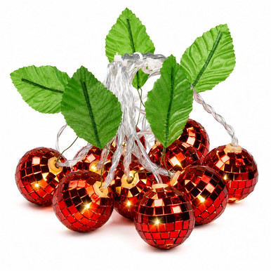 Brightside Cherry Disco Ball String Lights
