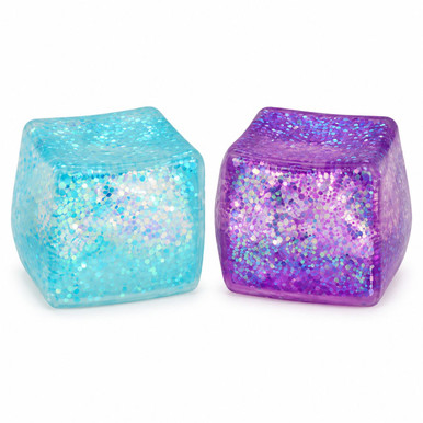 Mystery Glitter Sparkle Squishy Cubes (2-Pack)
