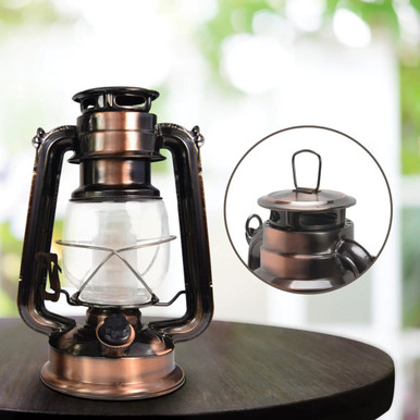 North Point Vintage LED Lantern with Built-In Dimmer Switch