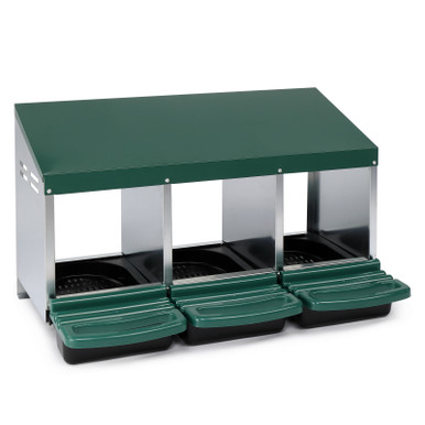 3-Room Poultry Feeder Nesting Box