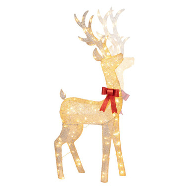 Golden Reindeer with 130 Warm Yellow LEDs