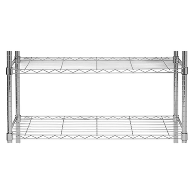 3, 4, 5 Tier Steel Shelving Units (2 Colors) - 3-Tier Chrome