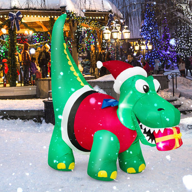 Inflatable Christmas Dinosaur