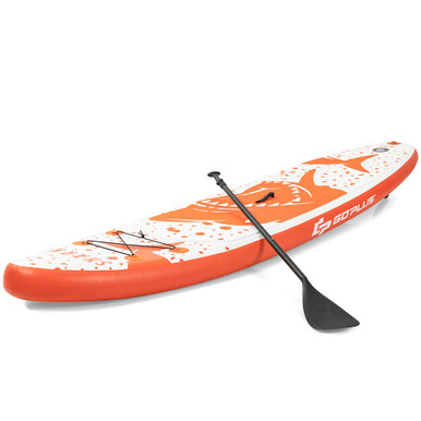 Photos - Paddleboard Costway Inflatable Orange Shark Stand Up  - 10.5 Ft SP37440-M 