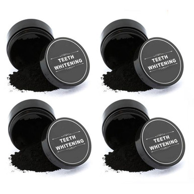 100% Natural Charcoal Teeth Whitening Powder (4-Pack)
